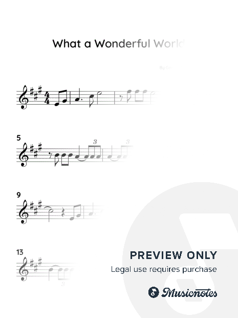 What a Wonderful World by Armstrong, Louis (EASY VIOLIN WITH TUTORIAL VIDEO)