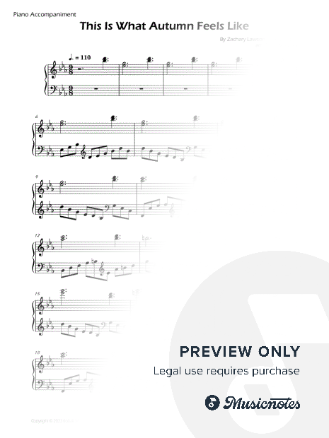 this is what autumn feels like - Piano Accompaniment