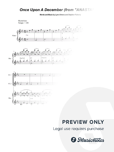Once Upon a December (Flute Choir and Piano)