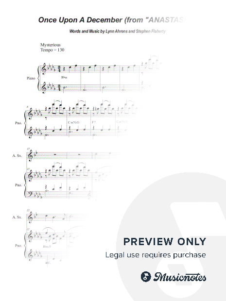Once Upon a December (Alto Saxophone and Piano)