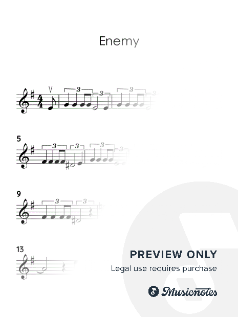 Enemy by Imagine Dragons (EASY VIOLIN WITH TUTORIAL VIDEO)