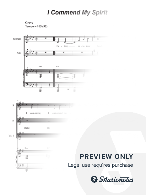 I Commend My Spirit (Psalm 31) (2-part choir - (SA)