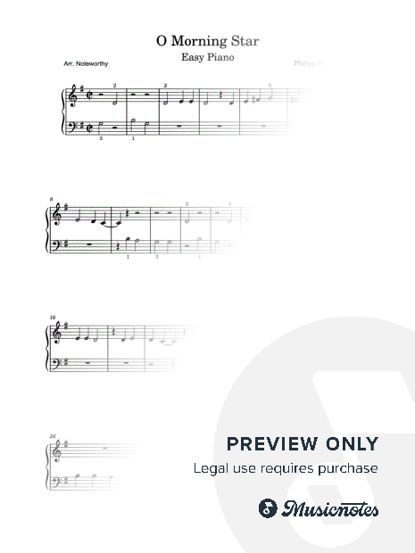 O Morning Star [Quick Learn Solo - Very Easy Beginner] (Philipp Nicolai)