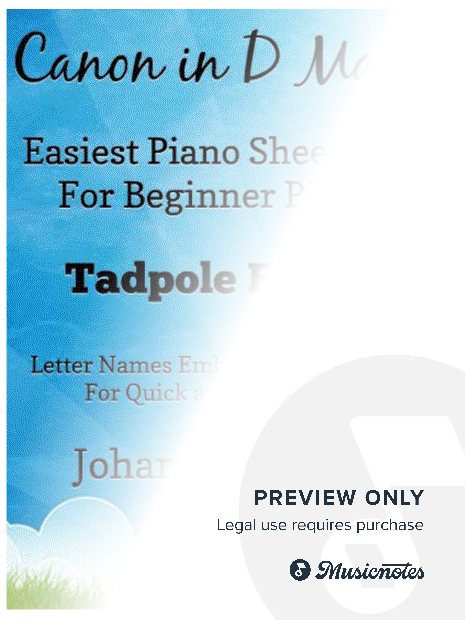 Canon in D Major Beginner Piano