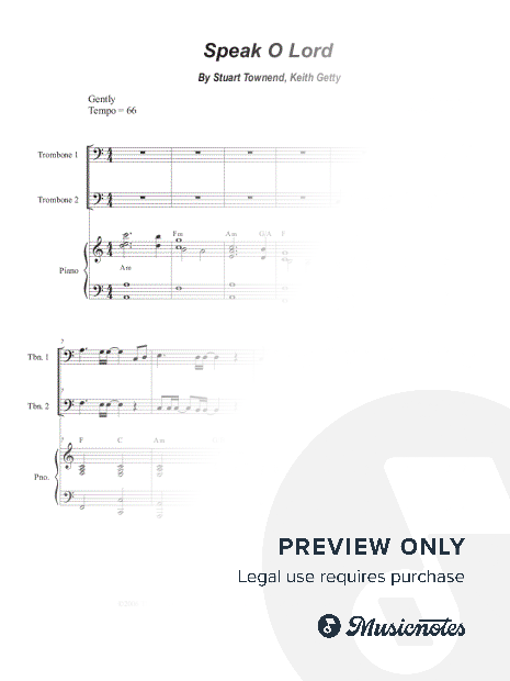 Speak, O Lord (Trombone Duet)