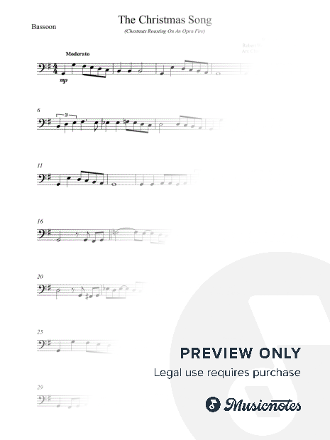 The Christmas Song (Chestnuts Roasting on an Open Fire) - EASY BASSOON - full version
