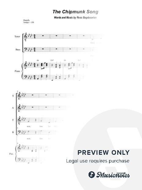 The Chipmunk Song (SATB)