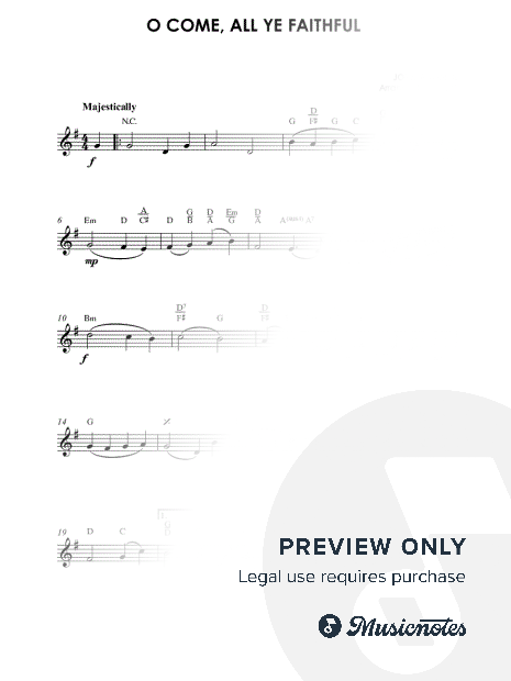 O Come, All Ye Faithful (with chords)