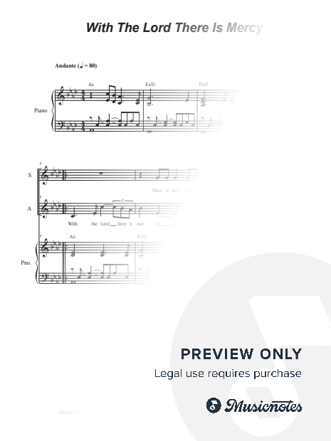 With The Lord There Is Mercy (2-part choir - (SA)
