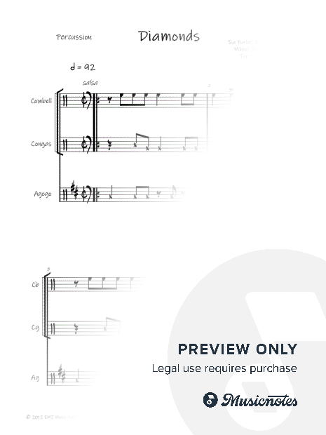 Diamonds P0Percussion part from salsa arrangement)