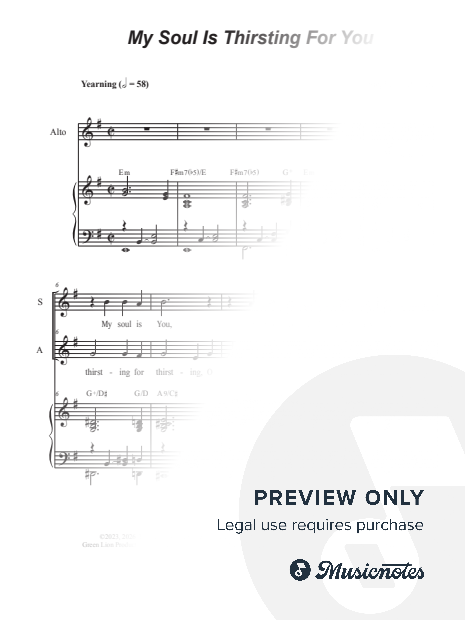My Soul Is Thirsting For You (2-part choir (SA)
