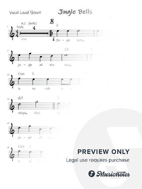 Jingle Bells EZ Lead Sheet