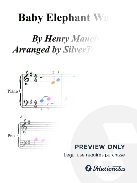 Baby Elephant Walk Beginner Piano