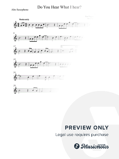 Do You Hear What I Hear? - Noel Regney - Easy Solo Alto Saxophone