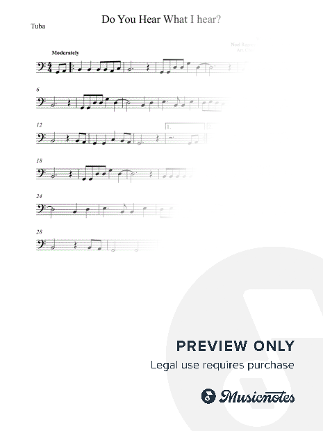Do You Hear What I Hear? - Noel Regney - Easy Solo Tuba