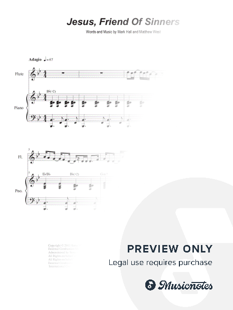 Jesus, Friend of Sinners (Flute solo and Piano)