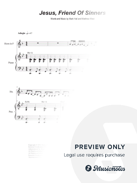 Jesus, Friend of Sinners (French Horn solo and Piano)