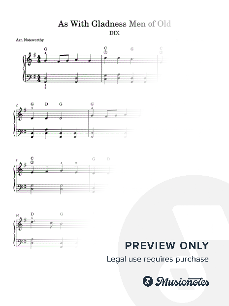 As With Gladness Men of Old {Quick Learn Solo - Beginner] DIX (Conrad)