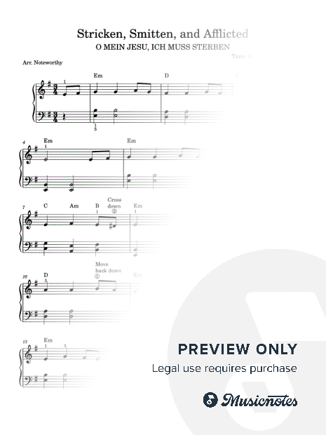 Stricken, Smitten, and Afflicted [Quick Learn Solo - Beginner] O Mein Jesu, Ich Muss Sterben