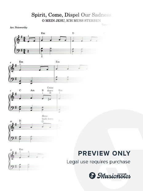 Spirit, Come, Dispel Our Sadness [Quick Learn Solo - Beginner] O Mein Jesu, Ich Muss Sterben
