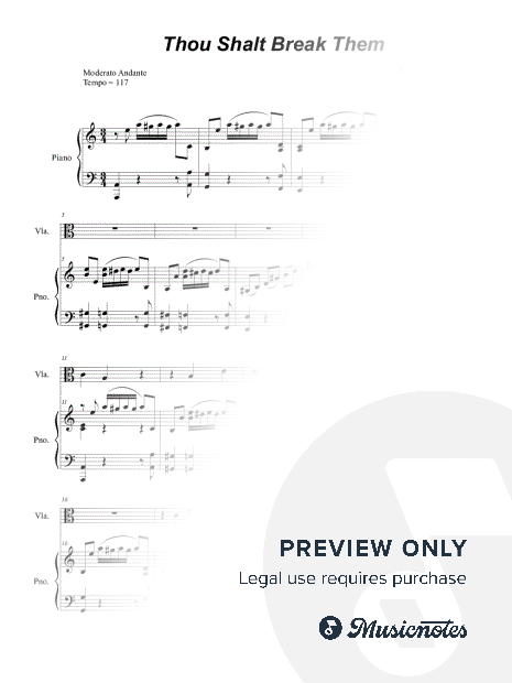 Thou Shalt Break Them (Viola solo and Piano)