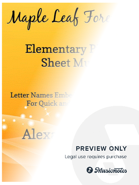 Maple Leaf Forever Elementary Piano Sheet Music