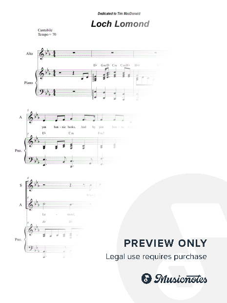 Loch Lomond (2-part choir - (SA)
