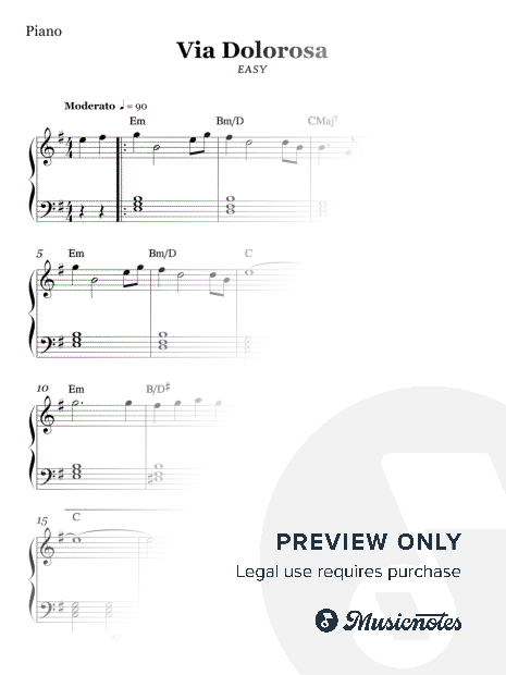 Via Dolorosa (EASY PIANO)