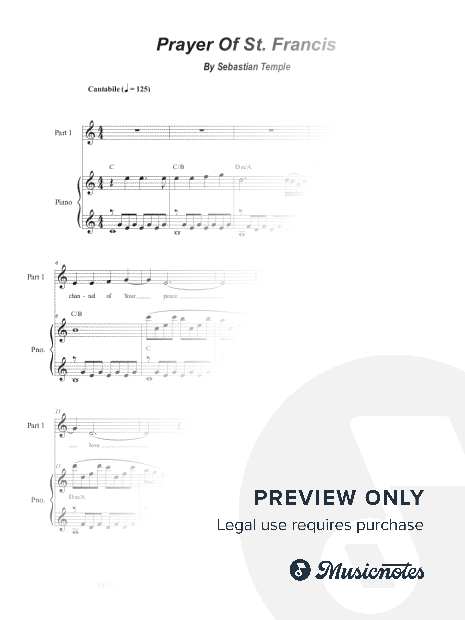Make Me a Channel of Your Peace (Prayer Of Saint Francis) (2-part choir) (Easy Choir Version - Medium)