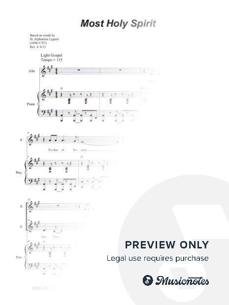 Most Holy Spirit (2-part choir - (SA)