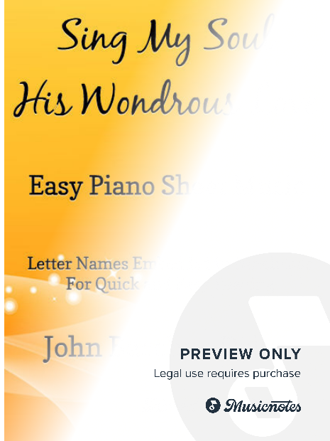 Sing My Soul His Wondrous Love Easy Piano Sheet Music