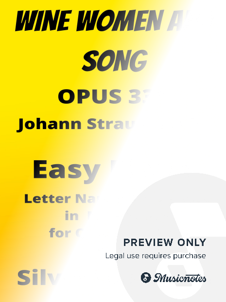 Wine Women and Song Opus 333 Easiest Piano Sheet Music 2nd Edition