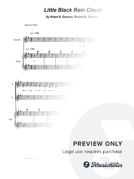 Little Black Rain Cloud (Duet for Soprano and Alto solo)
