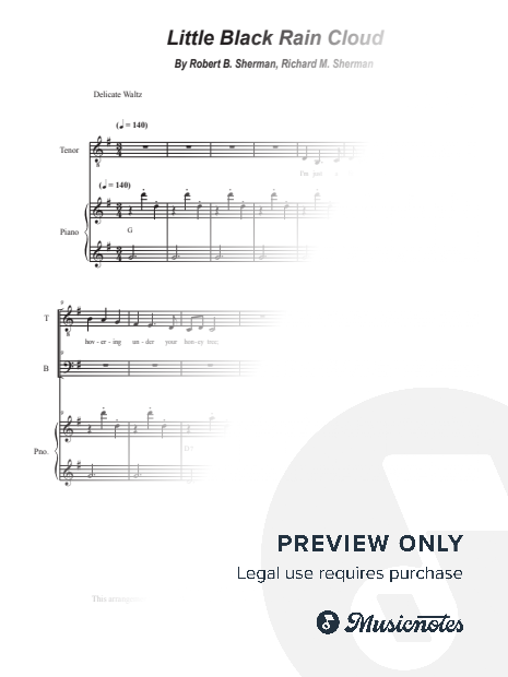 Little Black Rain Cloud (Duet for Tenor and Bass solo)