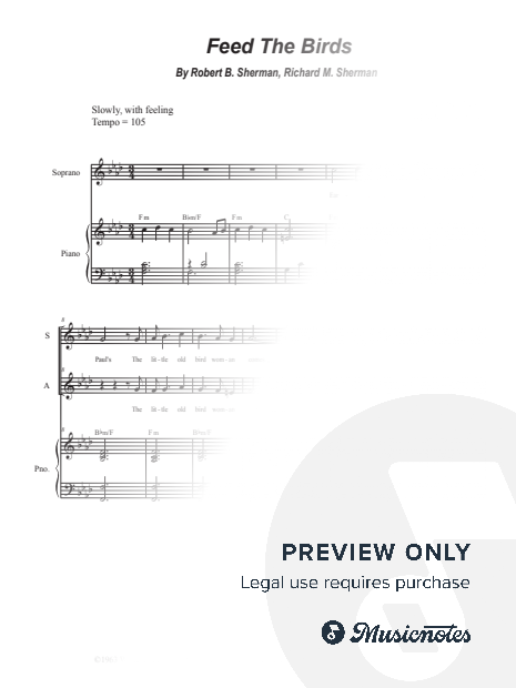 Feed the Birds (Duet for Soprano and Alto solo)
