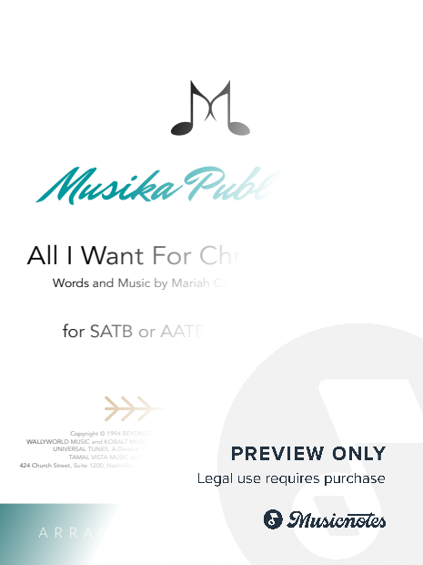 All I Want for Christmas Is You - SATB or AATB Saxophone Quartet