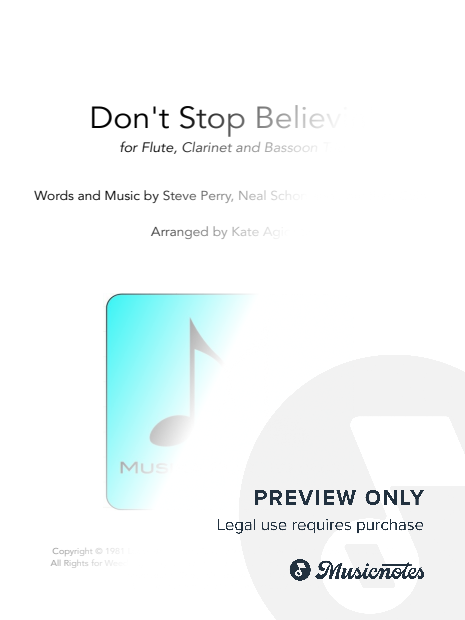 Don't Stop Believin' - Flute, Clarinet and Bassoon Trio