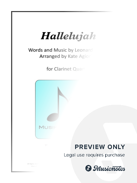 Hallelujah - Clarinet Quartet