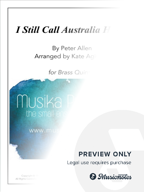 I Still Call Australia Home - Brass Quintet