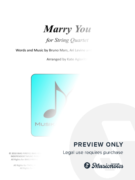 Marry You - Bruno Mars - String Quartet