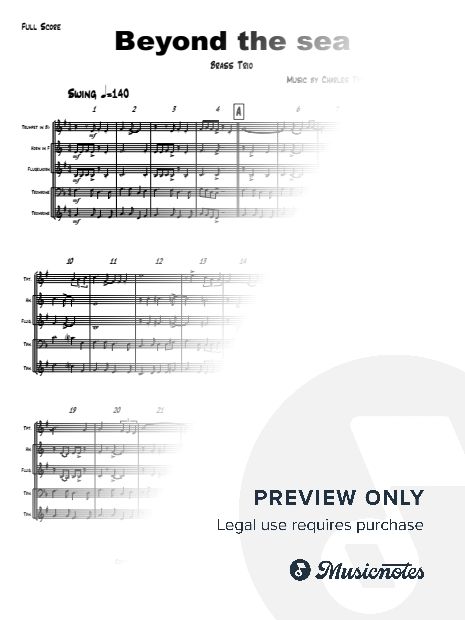 Beyond The Sea - Brass Trio - F