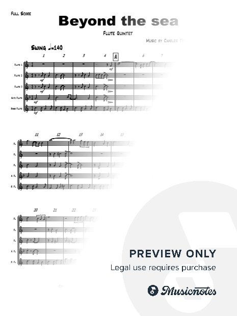 Beyond The Sea - Flute Quintet - C