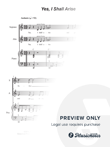 Yes, I Shall Arise (2-part choir - (SA)