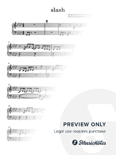 slash - Mobile Suit Gundam / yama [Piano Sheet Music / Beginner]
