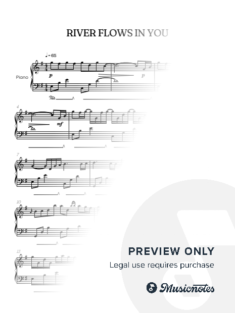 Yiruma • River Flows in You | easy piano sheet music