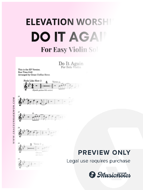 Do It Again - FOR EASY SOLO VIOLIN