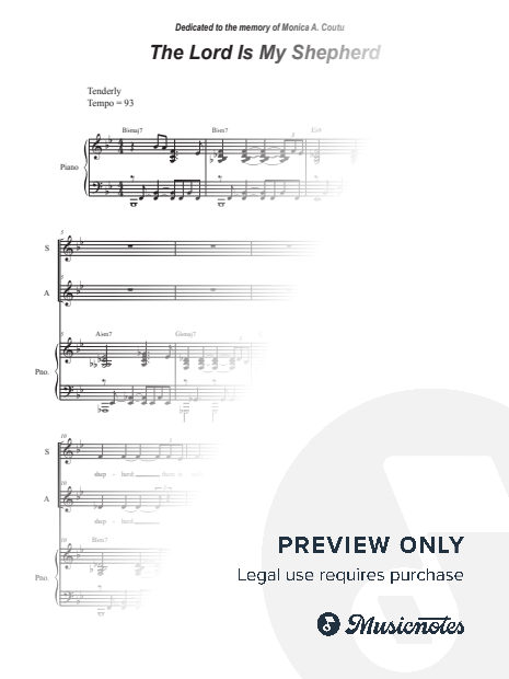 The Lord Is My Shepherd (2-part choir - (SA)
