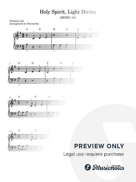Holy Spirit, Light Divine [Quick Learn Solo and Variation - Very Easy Beginner] (Gibbons)