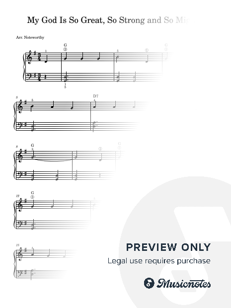 My God Is So Great So Strong and So Mighty [Quick Learn Solo - Beginner] Traditional