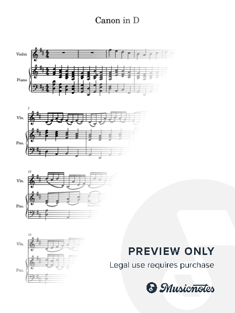 Canon in D J.Pachelbel for violin and piano